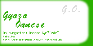 gyozo oancse business card